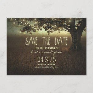 Romantische Nachtlichter rustikal speichern Sie di Save The Date