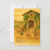 Romantische Napa-Täler Rustikale Hochzeit RSVP Karte (Rückseite)