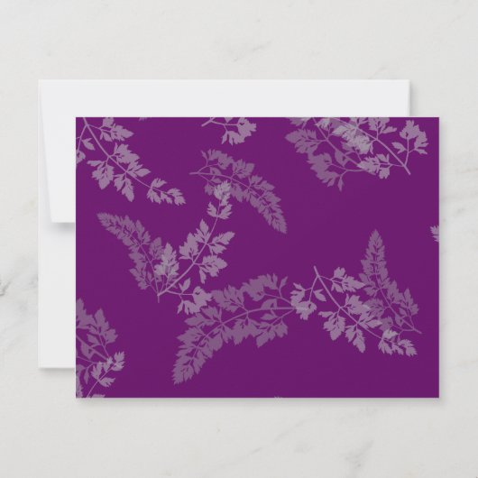 Romantische Natur-Empfang-Karte Einladung (Rückseite)