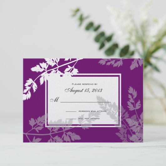 Romantische Natur/ Hochzeitsaktionskarte RSVP Karte (Stehend Vorderseite)