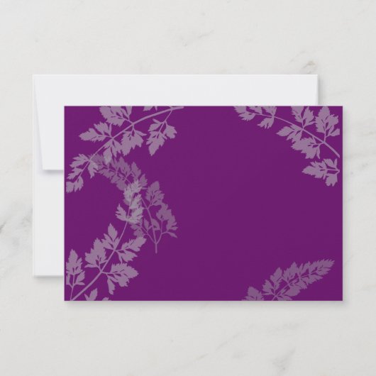 Romantische Natur/ Hochzeitsaktionskarte RSVP Karte (Rückseite)