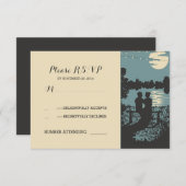 Romantische Natur und Lichterketten Hochzeit RSVP (Vorne/Hinten)