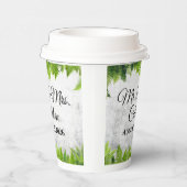 Romantische Naturfächer Blätter Elegante Vegetatio Pappbecher (Rechts)