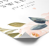 Romantische Navy Blue Floral Liebe ist Sweet Desse Poster (Ecke)