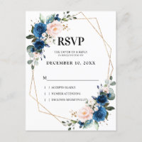 Romantische Navy Blush Botanische Geometrische UAW