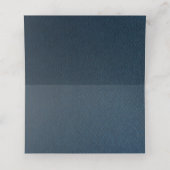 Romantische Navy und staubige Rose Blume Platzkarte (Innenseite Aufgefaltet)