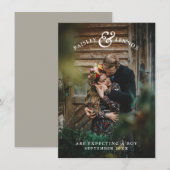 Romantische neue Baby-Announctions-Karte Dankeskarte (Vorne/Hinten)