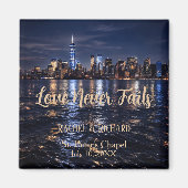 Romantische New Yorker Stadtlichter Save-the-Date Magnet (Vorne)
