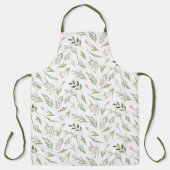 Romantische Niedliche Blume und grüne Blätter Schürze (Vorderseite)