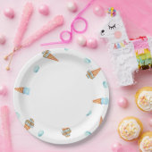 Romantische Niedliche Eiscreme Geburtstag Pappteller (Party)