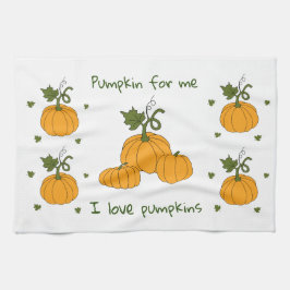 Romantische Niedliche Orangenkürbis Geschirrtuch