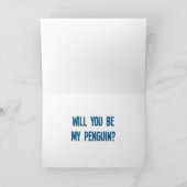 Romantische niedliche Pinguine Liebe Karte (Innenseite)