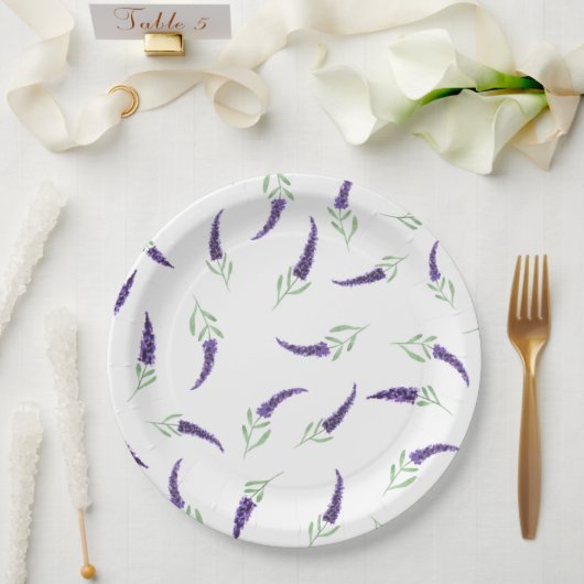 Romantische Niedliche Provence Geburtstagspapier-T Pappteller (Hochzeit)