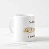 Romantische Niedliche Wasserfarbe Seatime Muschel Kaffeetasse (Vorderseite Links)