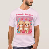 Romantische Niedliche Welpen: Valentine Special T-Shirt (Vorderseite)