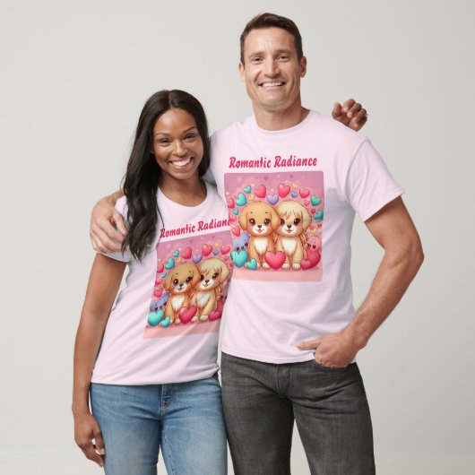 Romantische Niedliche Welpen: Valentine Special T-Shirt (Unisex)