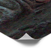 ROMANTISCHE NOKURNLANDSCHAFT IN BLAU POSTER (Ecke)