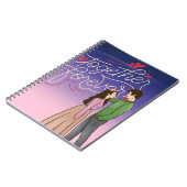 Romantische Notebook-Abdeckung mit Niedlichem K-Dr Notizblock (Linke Seite)