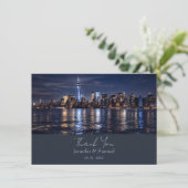 Romantische NYC-Skyline-Hochzeit Danke (Stehend Vorderseite)