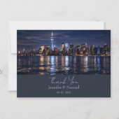 Romantische NYC-Skyline-Hochzeit Danke (Vorderseite)