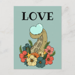 Romantische Octopus-Liebe Postkarte
