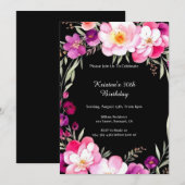 Romantische offizielle Einladung zum Geburtstag (Vorne/Hinten)