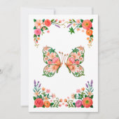 Romantische Ölgemälde-Blumen-Schmetterling Einladung (Vorderseite)