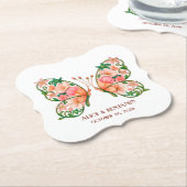 Romantische Ölgemälde-Blumen-Schmetterling Untersetzer (angewinkelt)