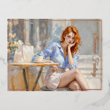 Romantische Ölkunst mit Augen Girl Soft Pastelltön