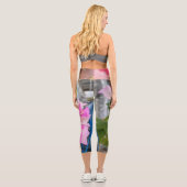 Romantische Omelrot-Bougainvillea oder Blume auf P Capri Leggings (Rückseite)
