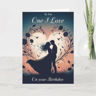 Romantische "One I Liebe" Geburtskarte Karte