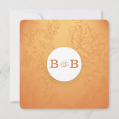 Romantische Orange & White Save the Date Card (Rückseite)