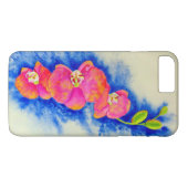 Romantische orangefarbene Aquarellmalerei Case-Mate iPhone Hülle (Rückseite (Horizontal))