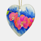 Romantische orangefarbene Aquarellmalerei Keramik Ornament (Links)