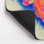 Romantische orangefarbene Aquarellmalerei Mousepad (Ecke)