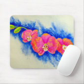 Romantische orangefarbene Aquarellmalerei Mousepad (Mit Mouse)