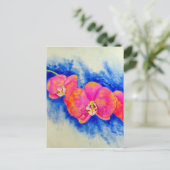 Romantische orangefarbene Aquarellmalerei Postkarte (Stehend Vorderseite)