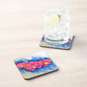 Romantische orangefarbene Aquarellmalerei Untersetzer (Rechte Seite)