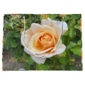 Romantische Orangefarbene Rose Blumenfotografie Große Geschenktüte (Vorderseite)