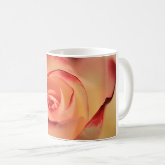 Romantische Orangefarbene Rose Kaffeetasse (VorderseiteRechts)