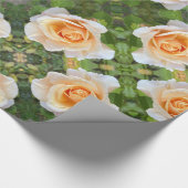 Romantische Orangefarbene Rose Rose Blume Geschenkpapier (Ecke)