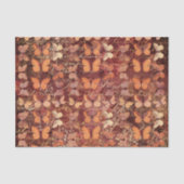 Romantische Orangefarbene Schmetterlinge und Gold Seidenpapier (Vorderseite)