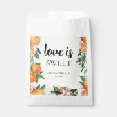 Romantische Orangen-Zitrushochzeit Geschenktütchen (Vorderseite)