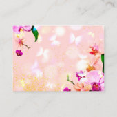 Romantische Orchid Bouque Wedding RSVP Enclosure C Begleitkarte (Rückseite)