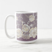 Romantische Orchid-Hochzeit Lila Flora Kaffeetasse (Links)