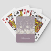 Romantische Orchidee Lila floral Spielkarten (Rückseite)