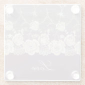 Romantische Orchidee Lila Liebe Glasuntersetzer (Rückseite)