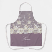 Romantische Orchidee Lila Liebe Schürze (Vorderseite)
