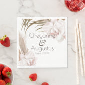 Romantische Orchideen und Pampas-Gras Serviette (Beispiel)