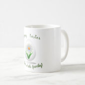 Romantische Osterfeier für Sie Minimalistische Blu Kaffeetasse (VorderseiteRechts)